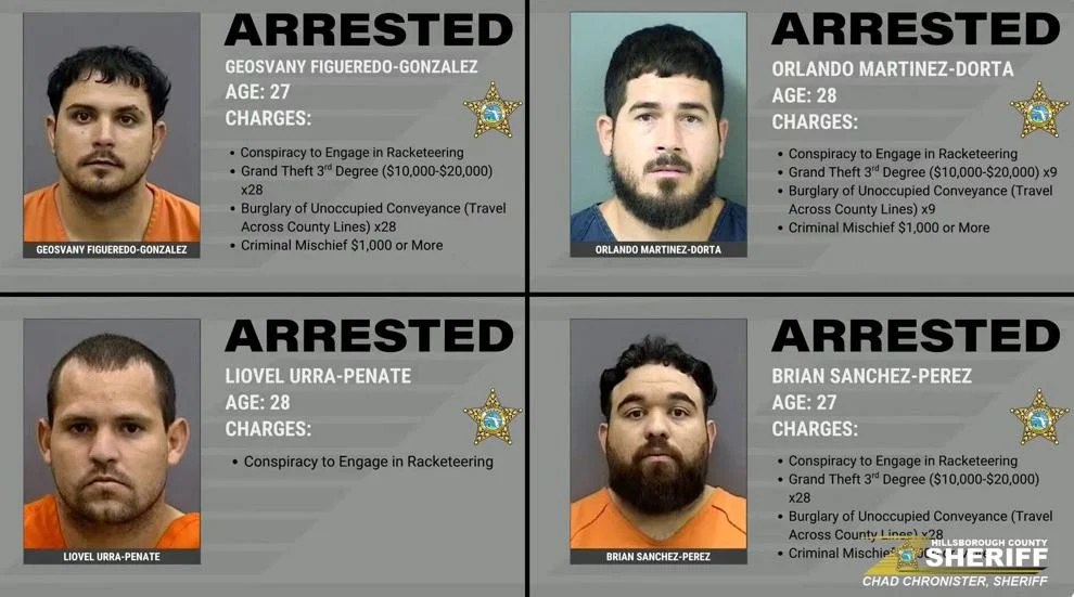 Four Cuban Nationals Face Up to 832 Years in Prison for Theft Ring Spanning Florida and Texas