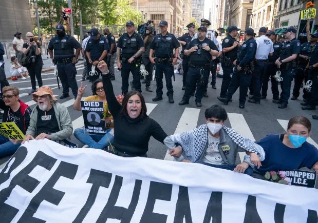 15 Arrested at Anti-ICE Protest Outside NYC Federal Building