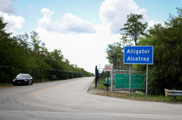 Kristi Noem says "Alligator Alcatraz" will serve as a model for ICE state-run detention centers