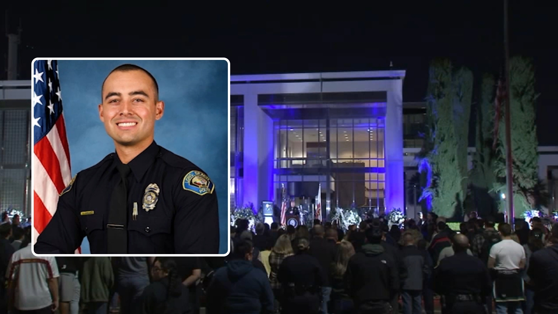Alhambra Officer Killed in Pursuit Crash Honored at Emotional Vigil