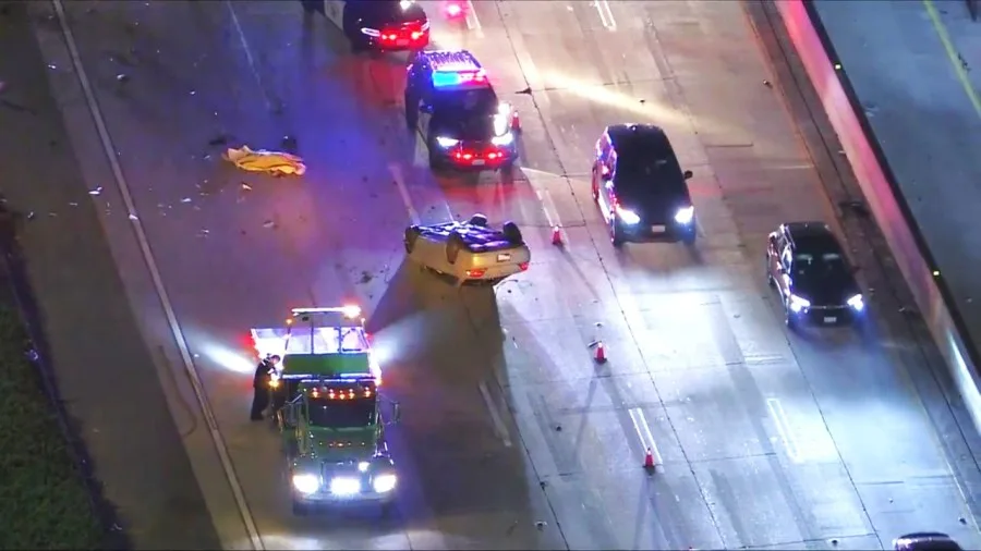 Fatal Rollover Crash Shuts Down 60 Freeway in East L.A