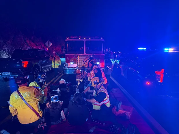 Nearly Two Dozen Injured After Bus Overturns in San Bernardino Mountains