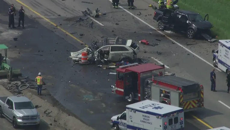 2 Dead, 4 Injured — Including 2 Children — in 4-Vehicle Crash in Washtenaw County, Michigan