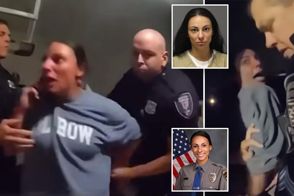 NJ cop who smashed in ex’s front door seen ranting and cursing at arresting officers in new video: ‘I just f–king snapped’